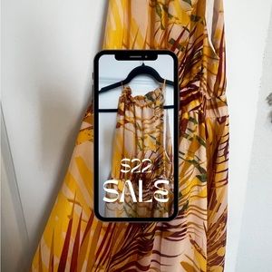 Vacay Vibes - tropical maxi dress / cinched waisted and adjustable neck strap.